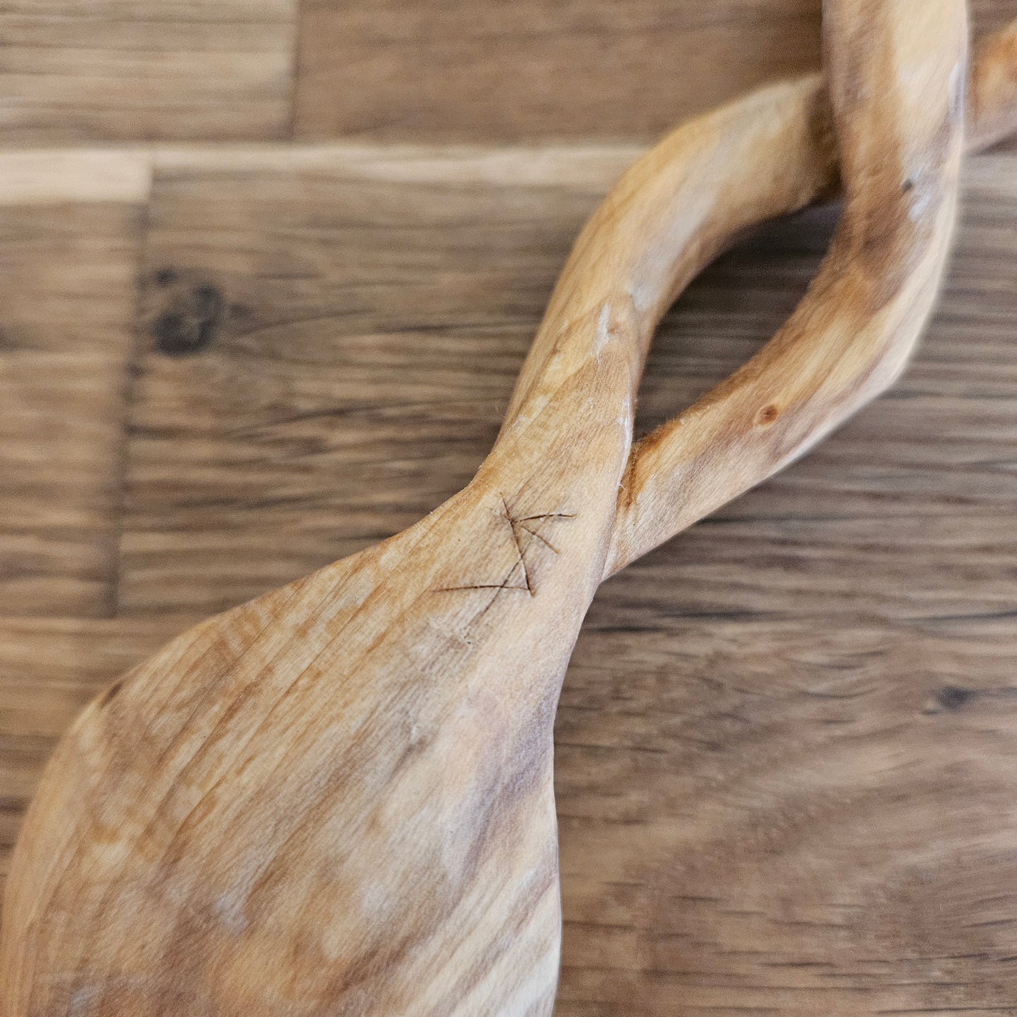 Spiral Oak Eating Spoon