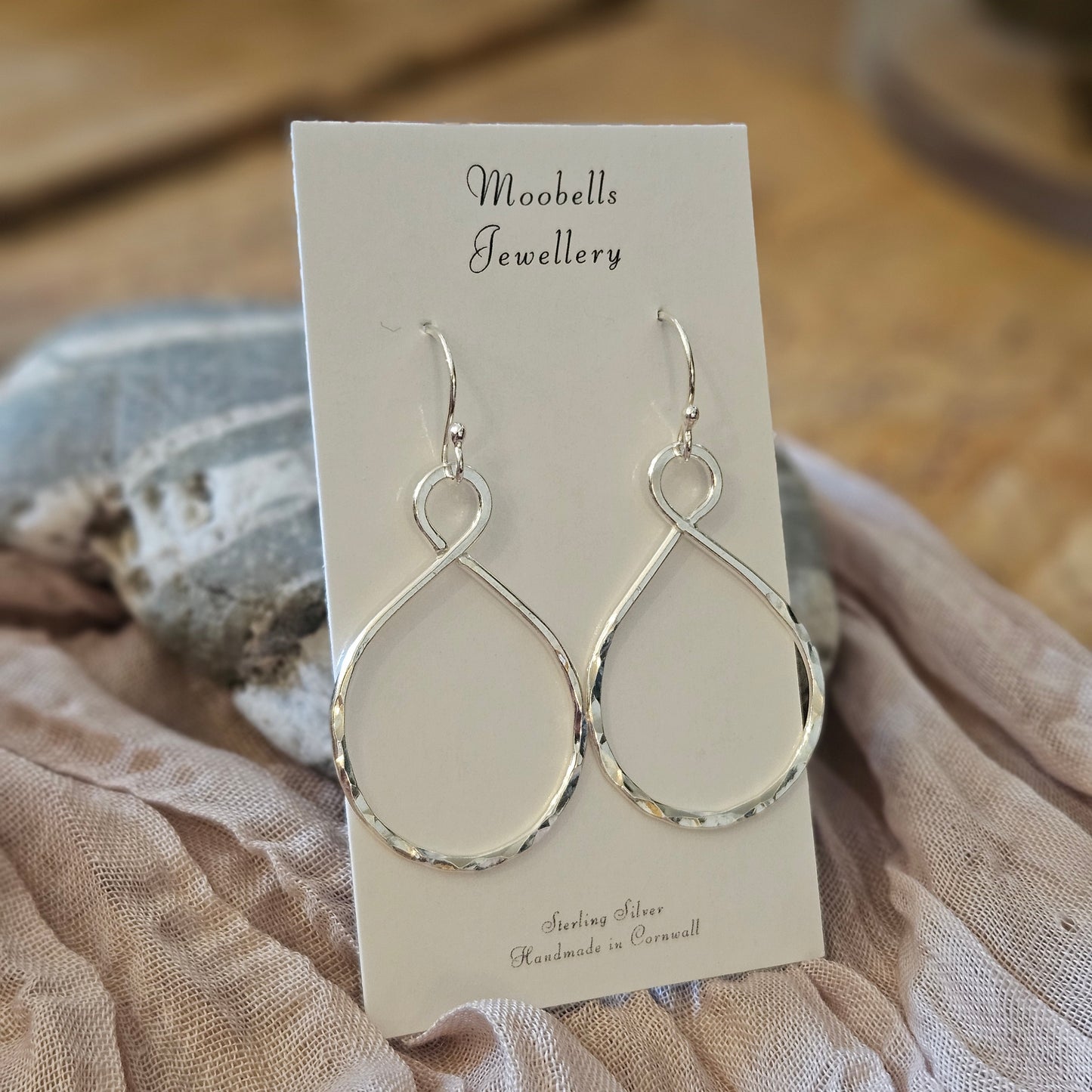Sterling Silver Figure of Eight Earrings