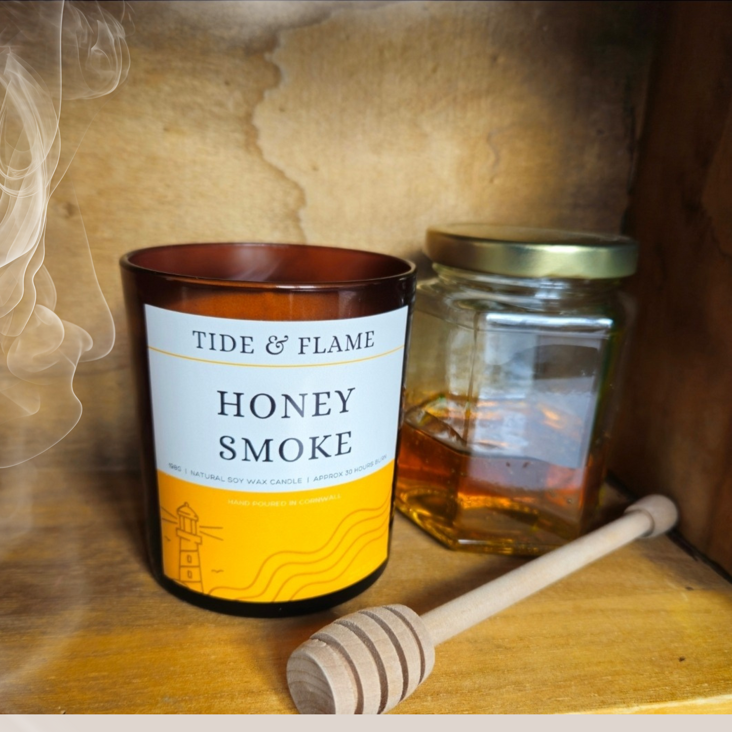 Honey Smoke Soy Wax Candle Jar