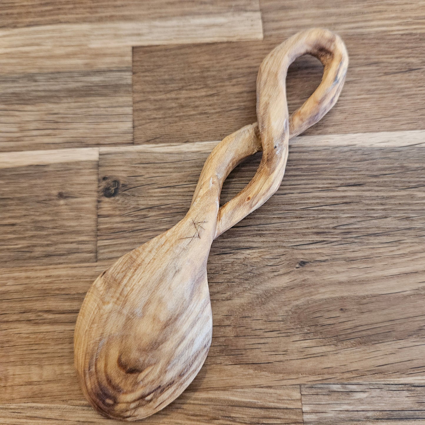 Spiral Oak Eating Spoon
