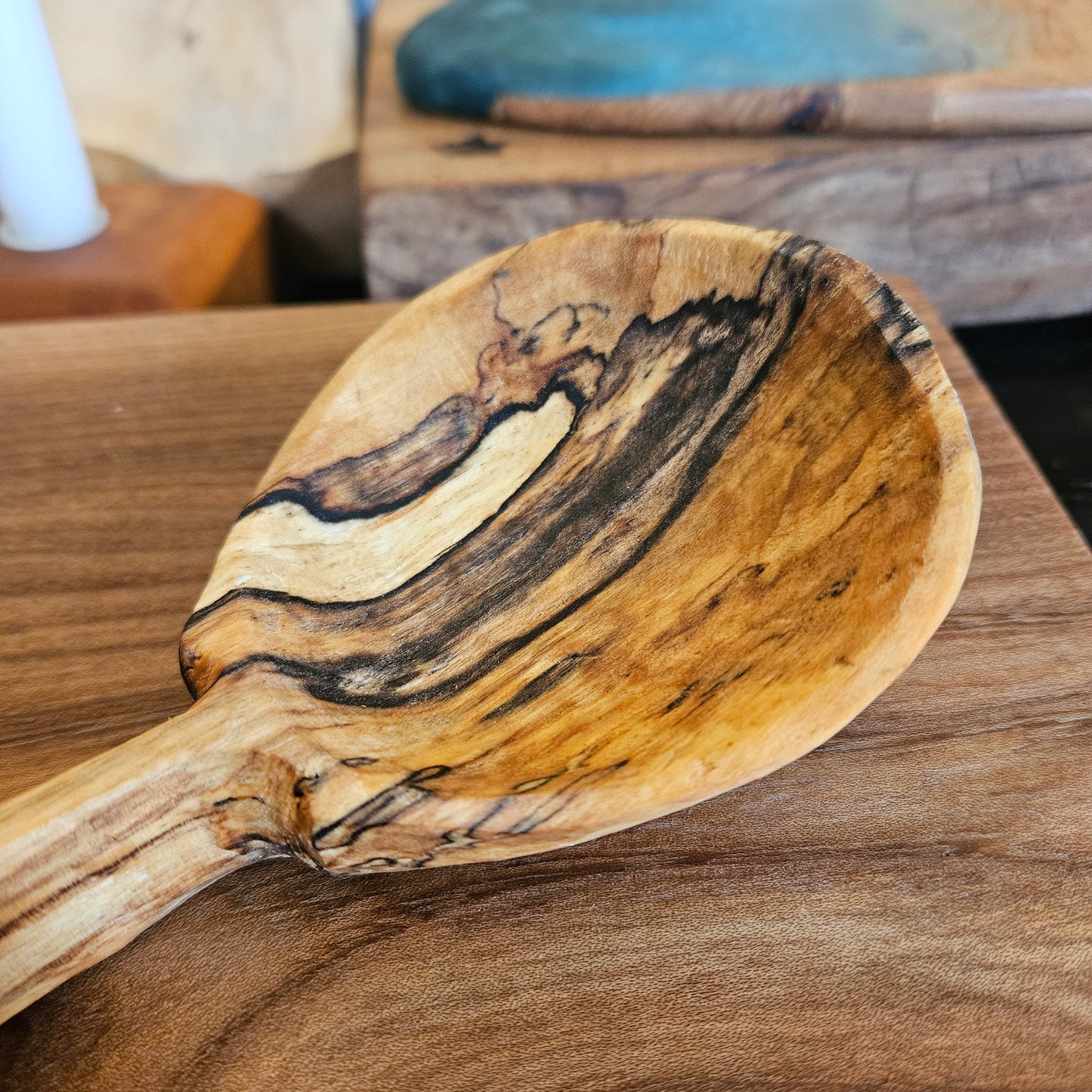Large Spalted Birch Cooking Spoon