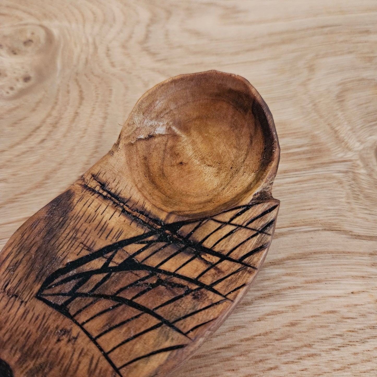 Cherry Wood Owl Coffee Scoop