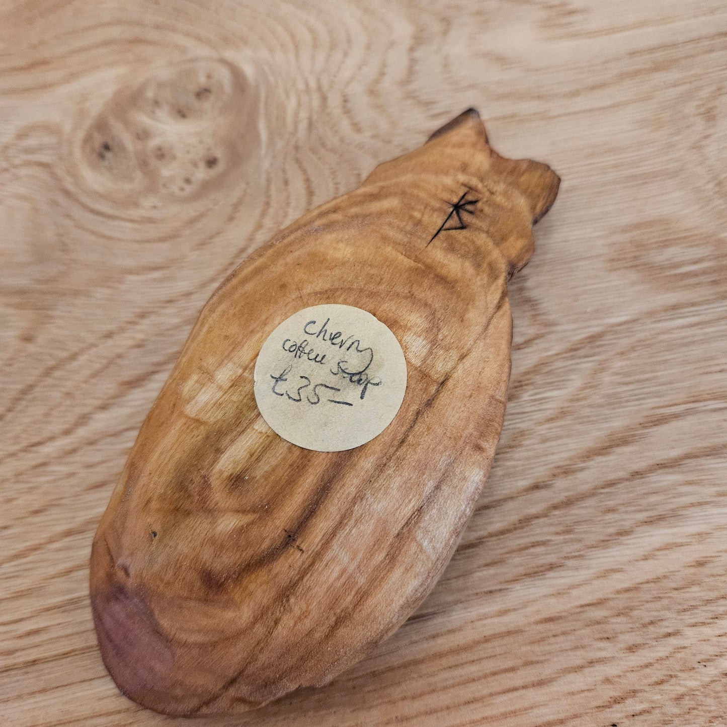 Cherry Wood Owl Coffee Scoop