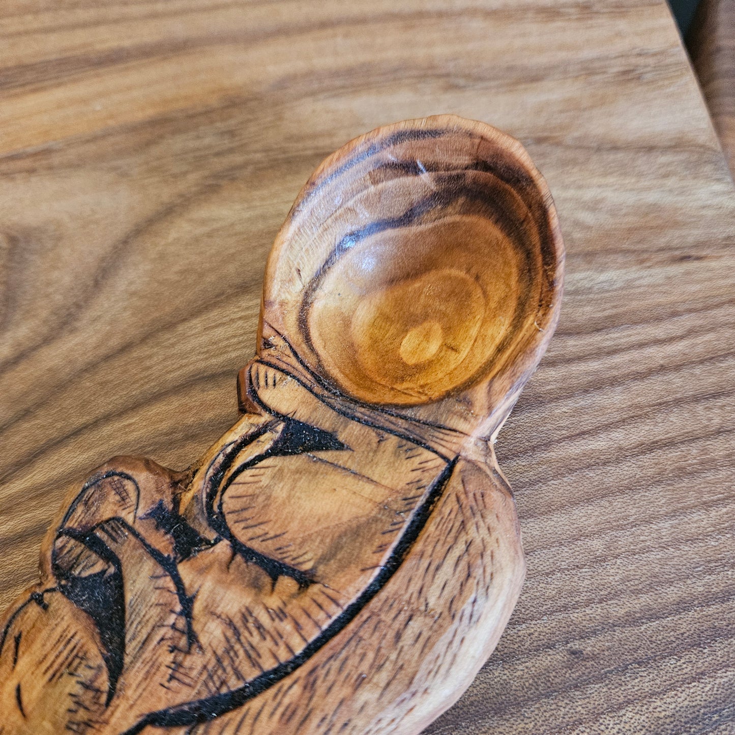 Cherry Wood Red Squirrel Coffee Scoop