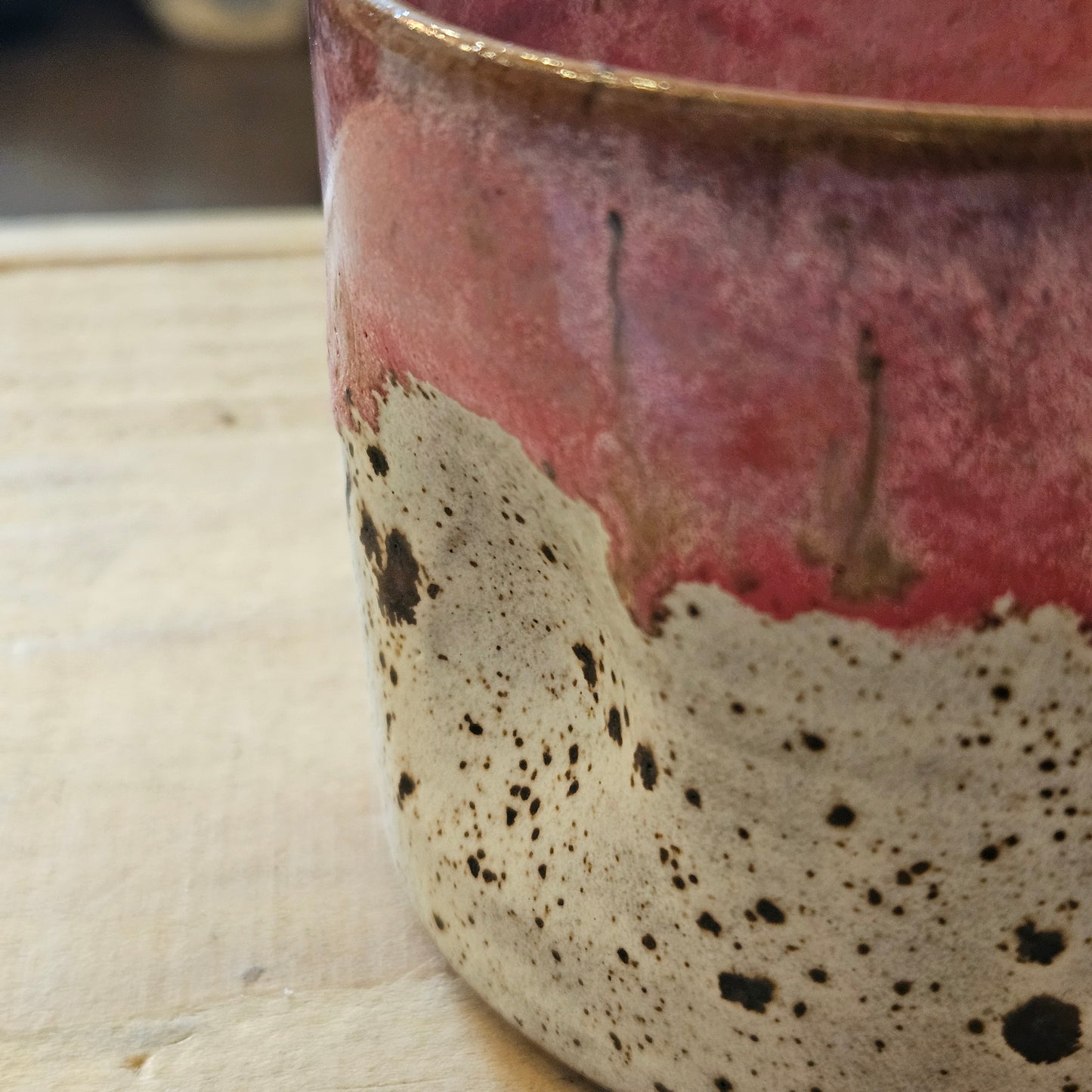 Red / Pink Thumb Mug