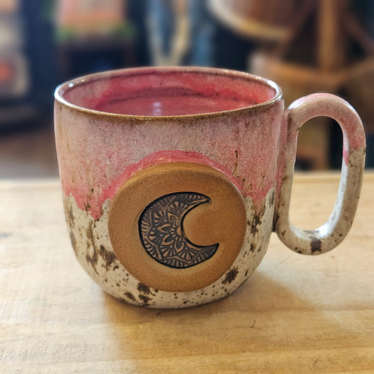 Red / Pink Moon Mug