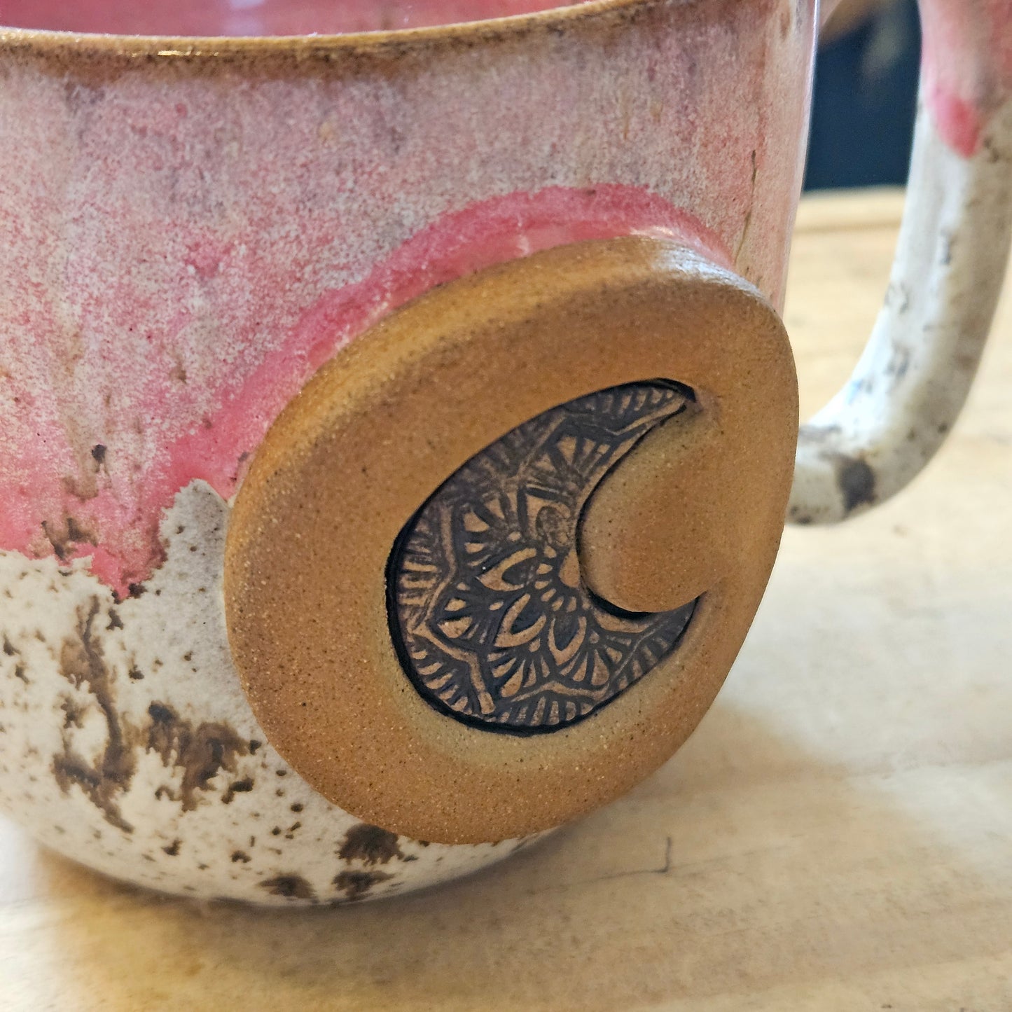 Red / Pink Moon Mug