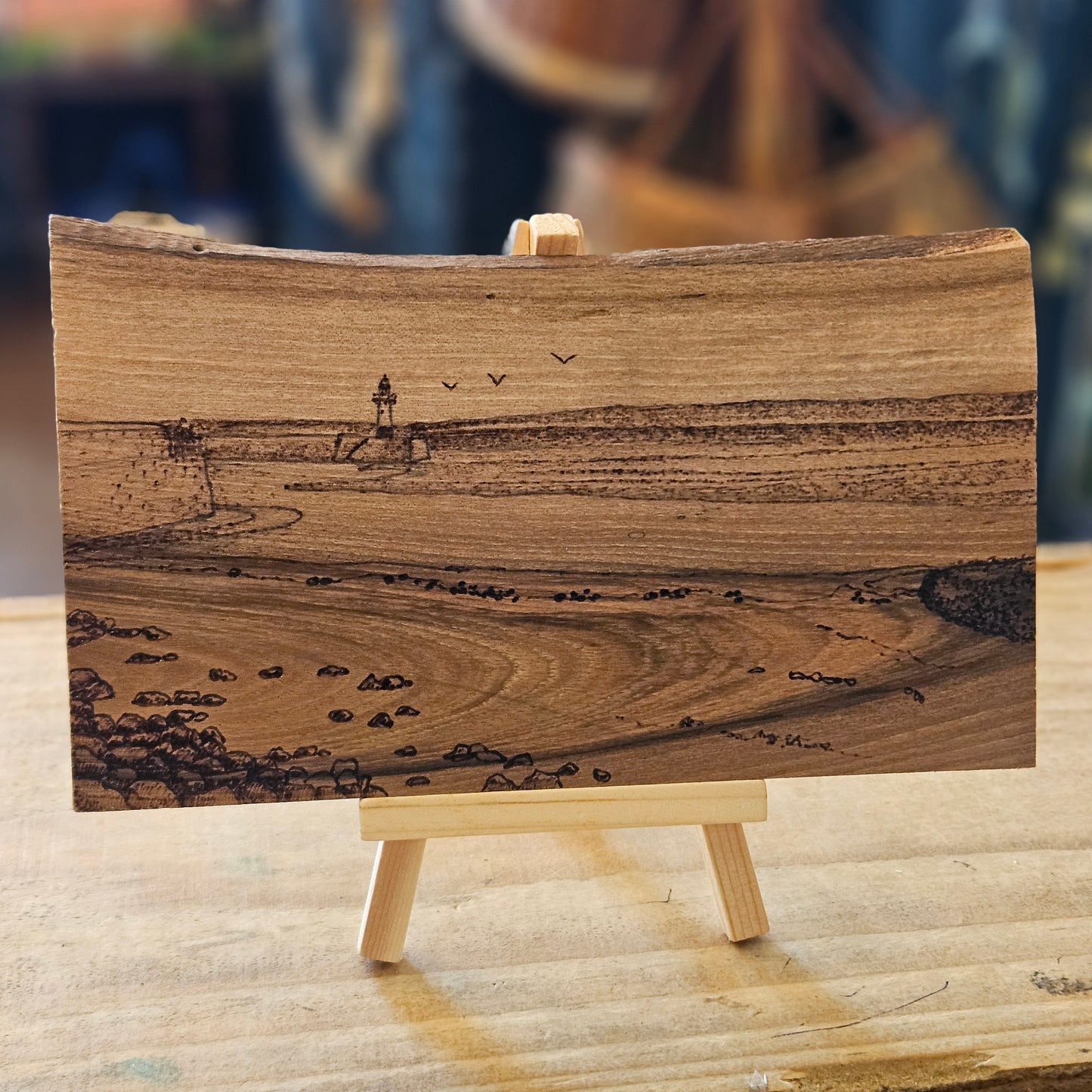 St Ives Harbour Pyrography Picture