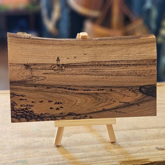 St Ives Harbour Pyrography Picture