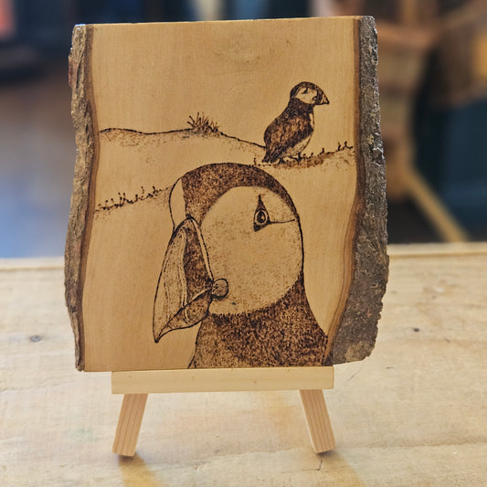 Puffin Pyrography Picture
