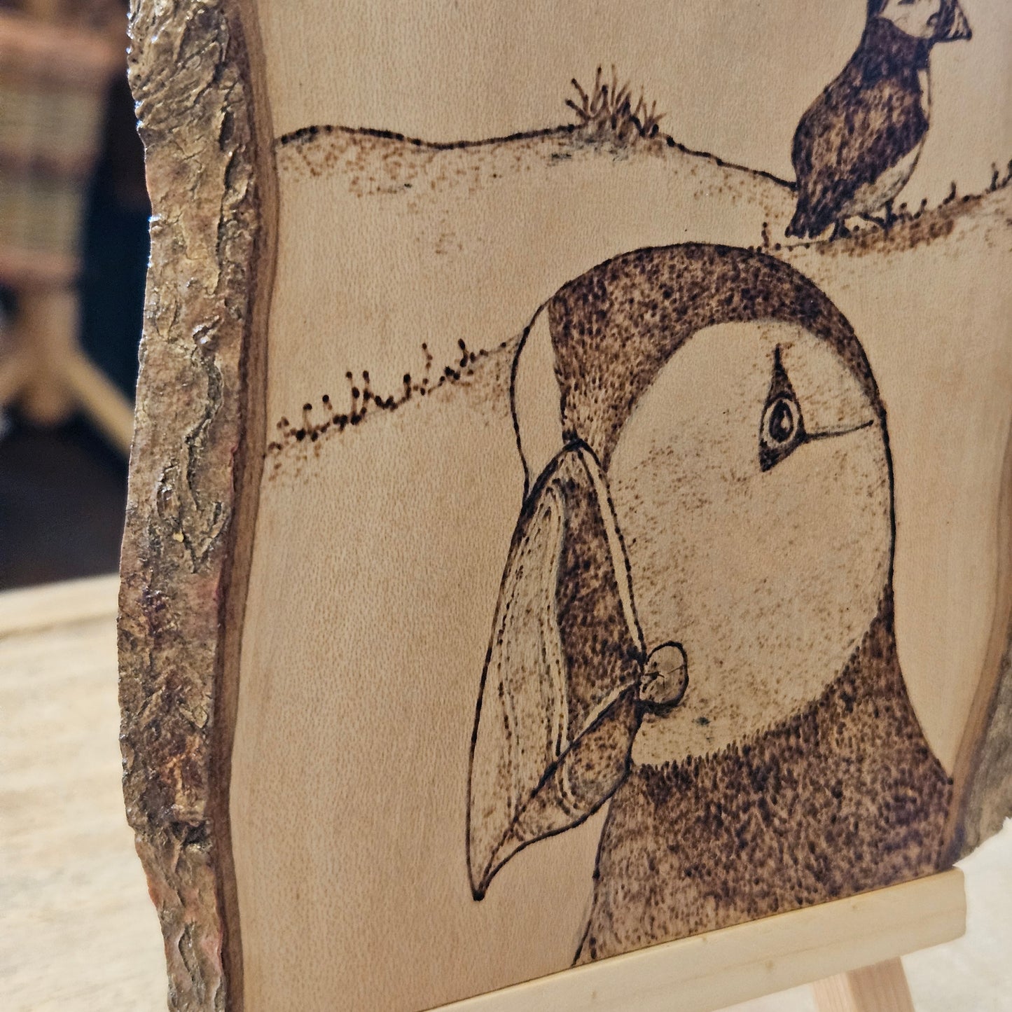 Puffin Pyrography Picture