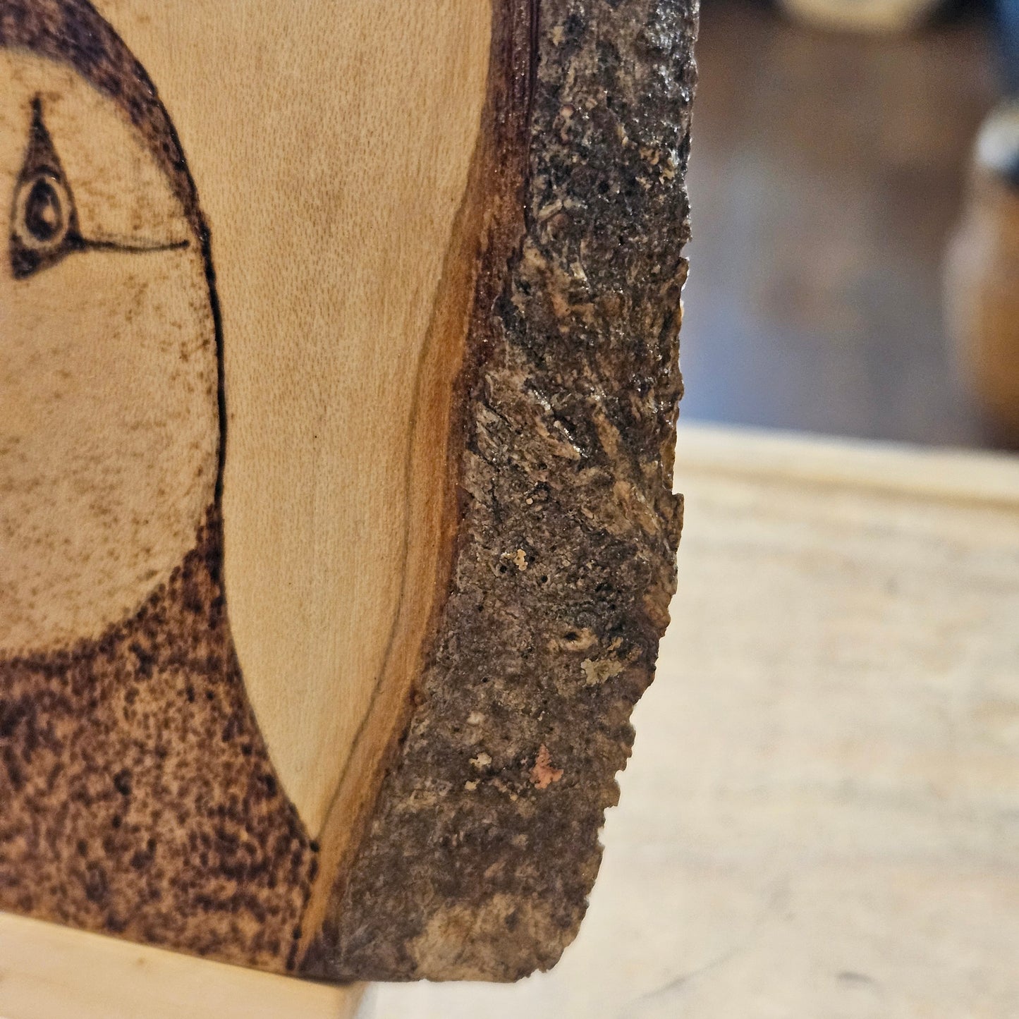 Puffin Pyrography Picture