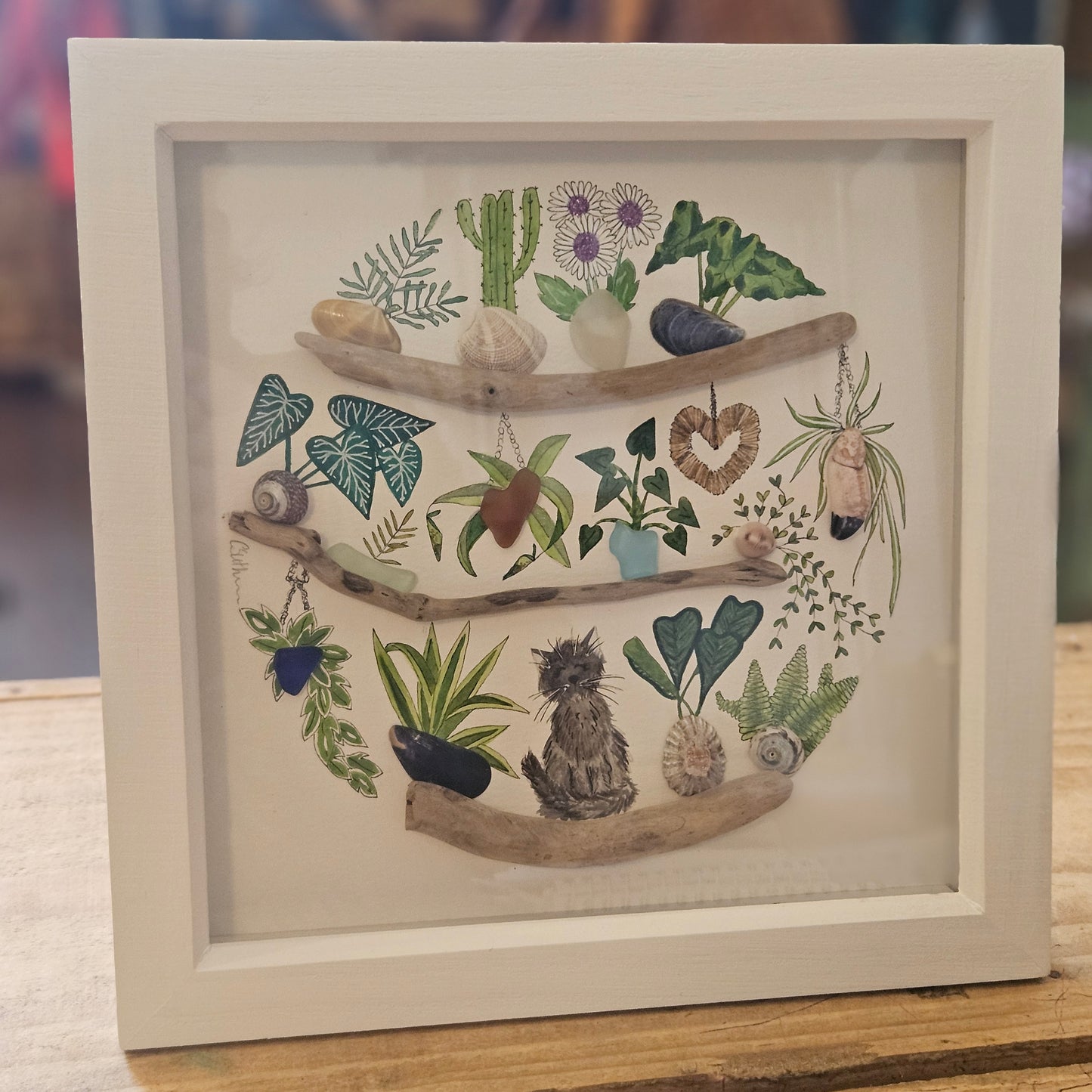 Mixed Media Cats Home Garden Picture