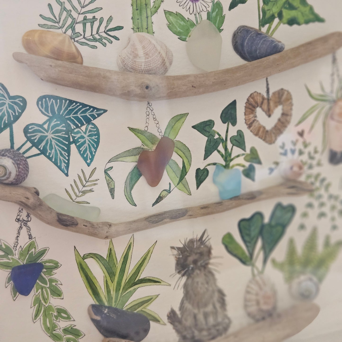 Mixed Media Cats Home Garden Picture