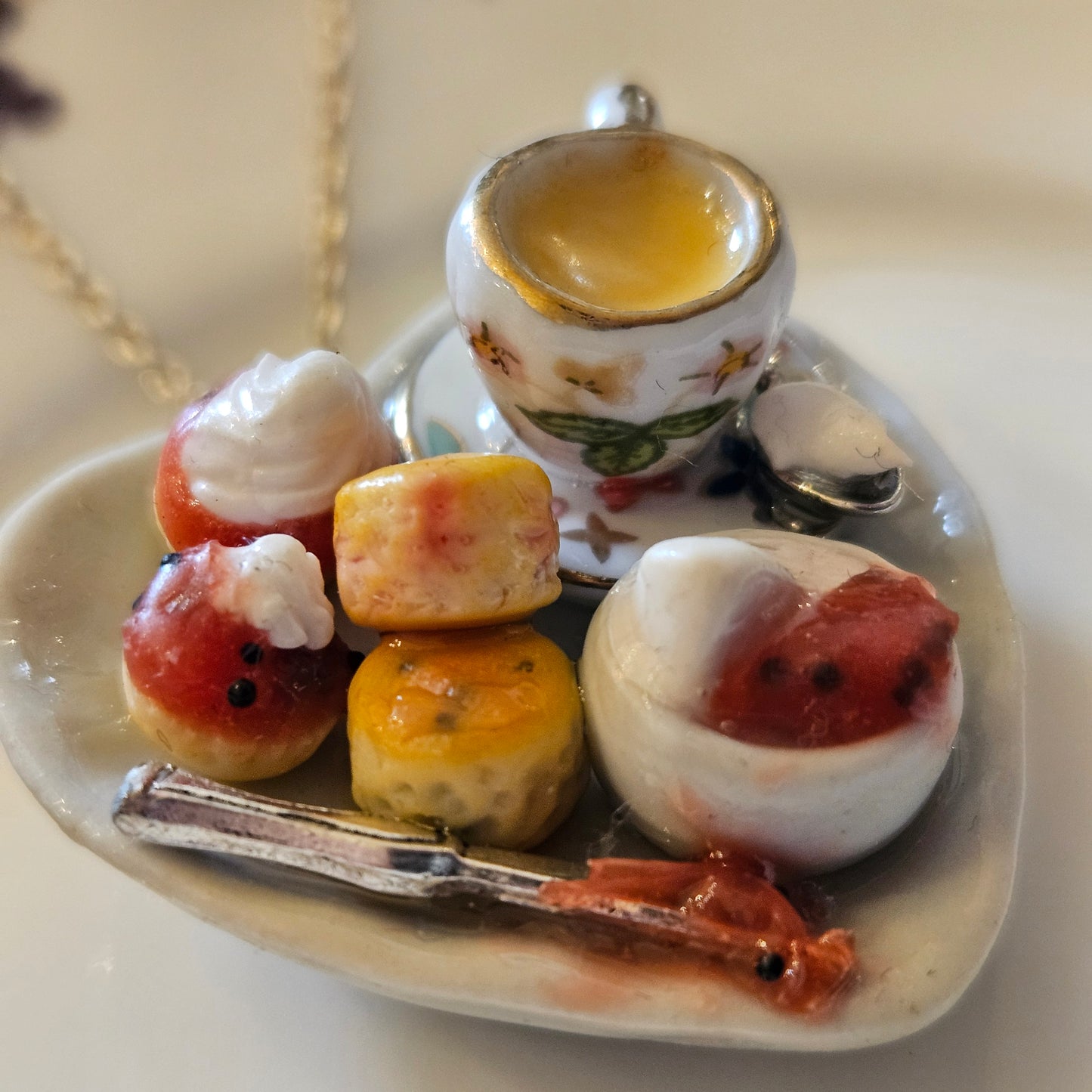 Miniature Cream Tea Necklace