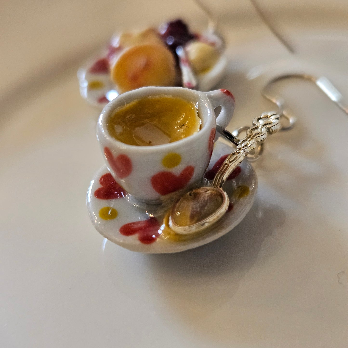 Miniature Cream Tea Earrings