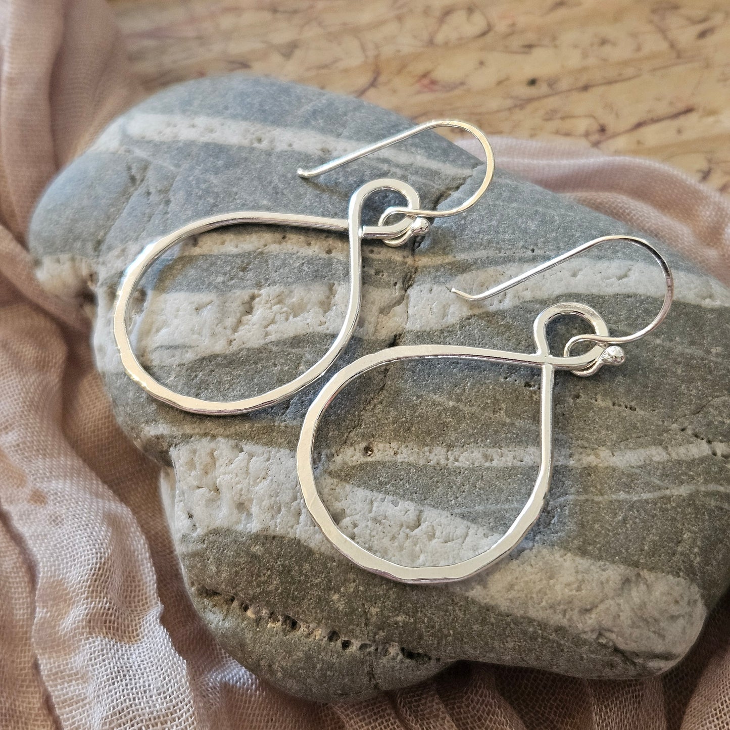 Sterling Silver Figure of Eight Earrings