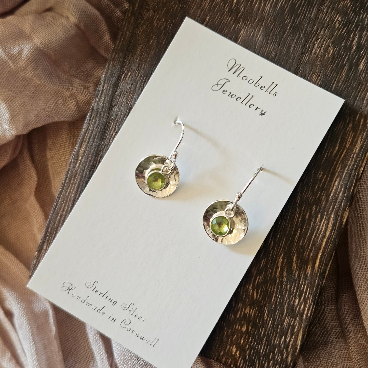 Sterling Silver Peridot Drop Earrings