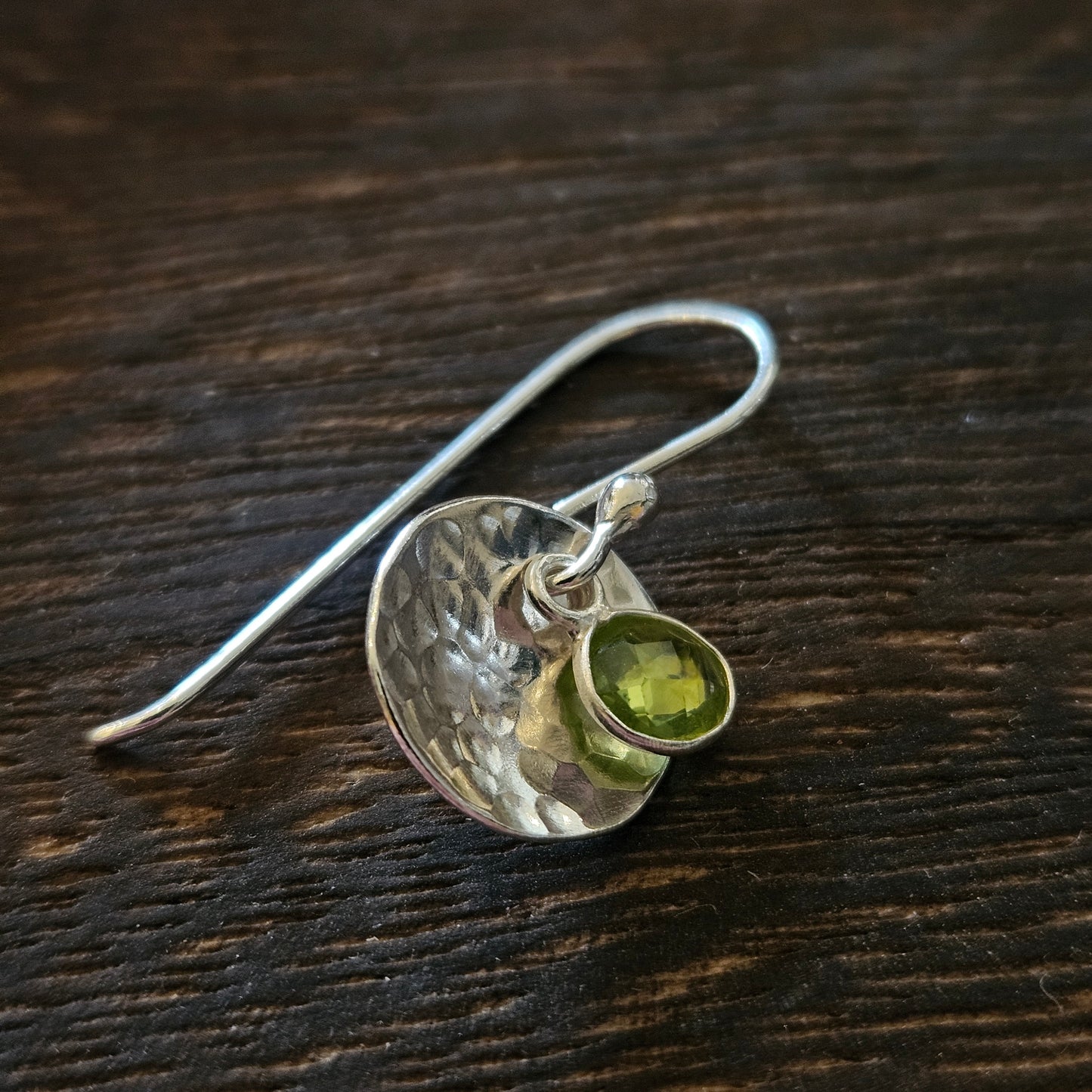 Sterling Silver Peridot Drop Earrings
