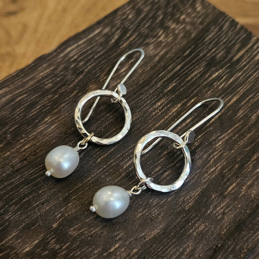 Sterling Silver Pearl Drop Earrings
