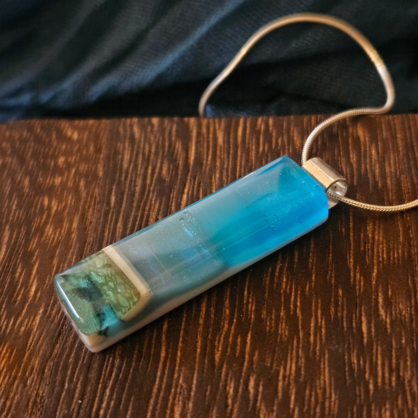 Fused Glass Seascape Necklace