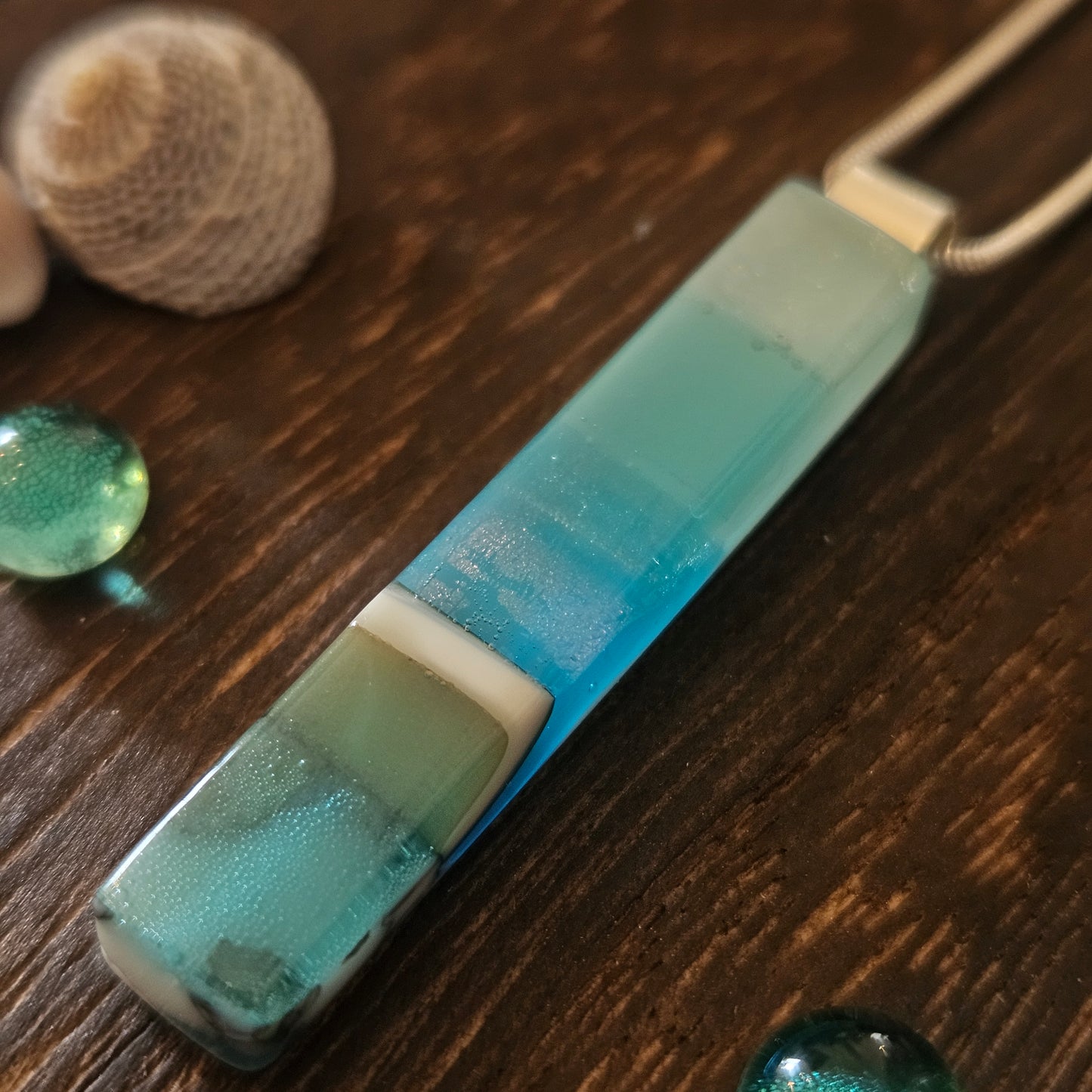 Fused Glass Seascape Necklace