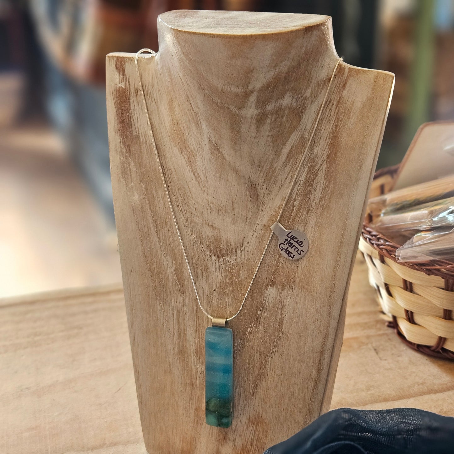 Fused Glass Seascape Necklace