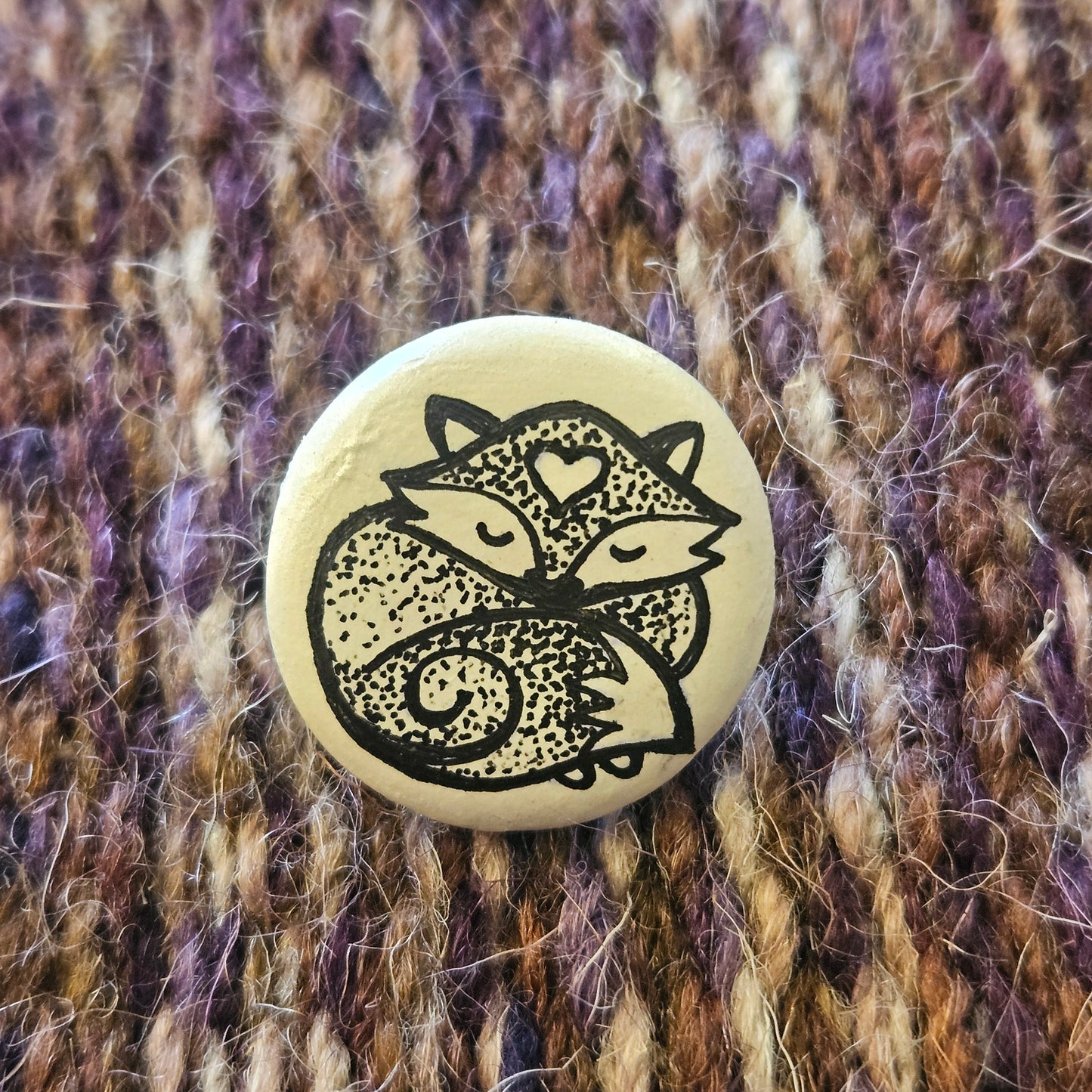Sleeping Fox Pin Badge
