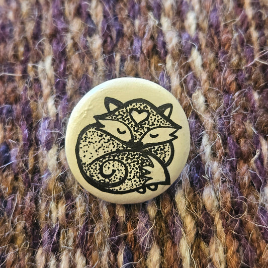 Sleeping Fox Pin Badge