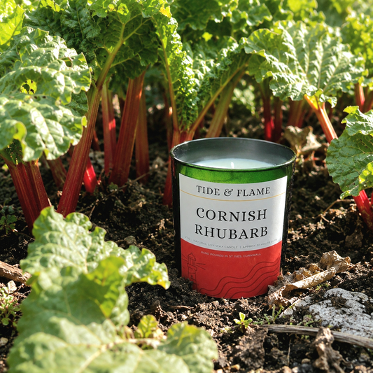 Cornish Rhubarb Soy Wax Candle Jar